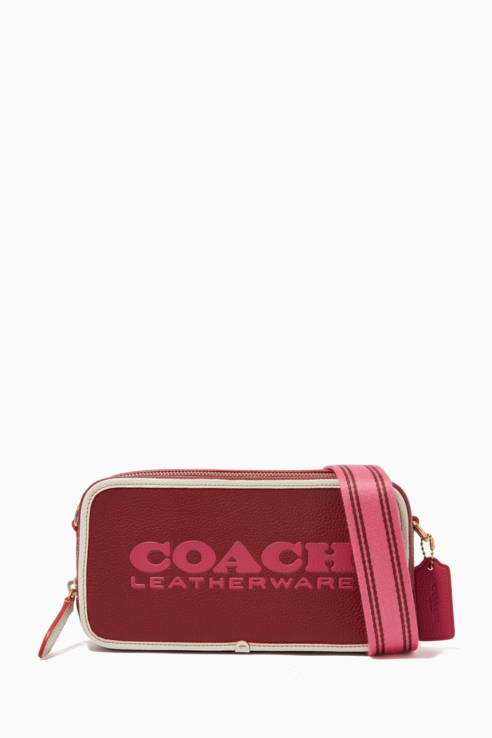 

Kia Camera Bag in Pebbled Leather, Multicolour