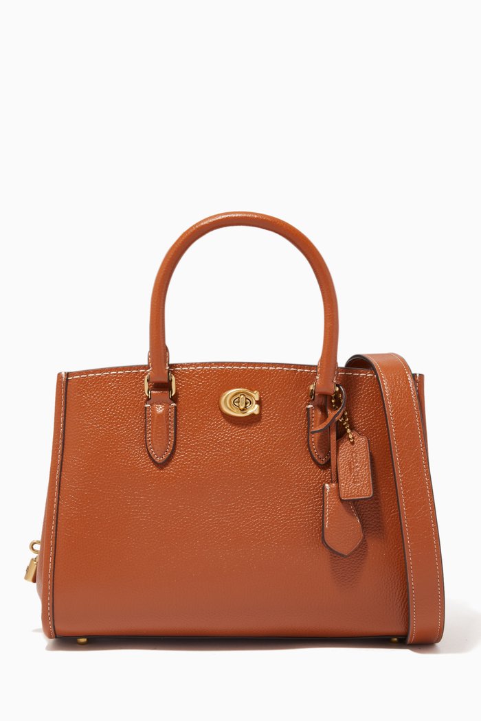 

Brooke Carryall Bag in Pebbled Leather, Brown