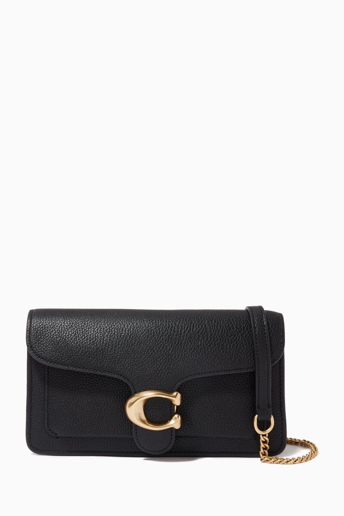 

Tabby Chain Clutch in Leather, Black
