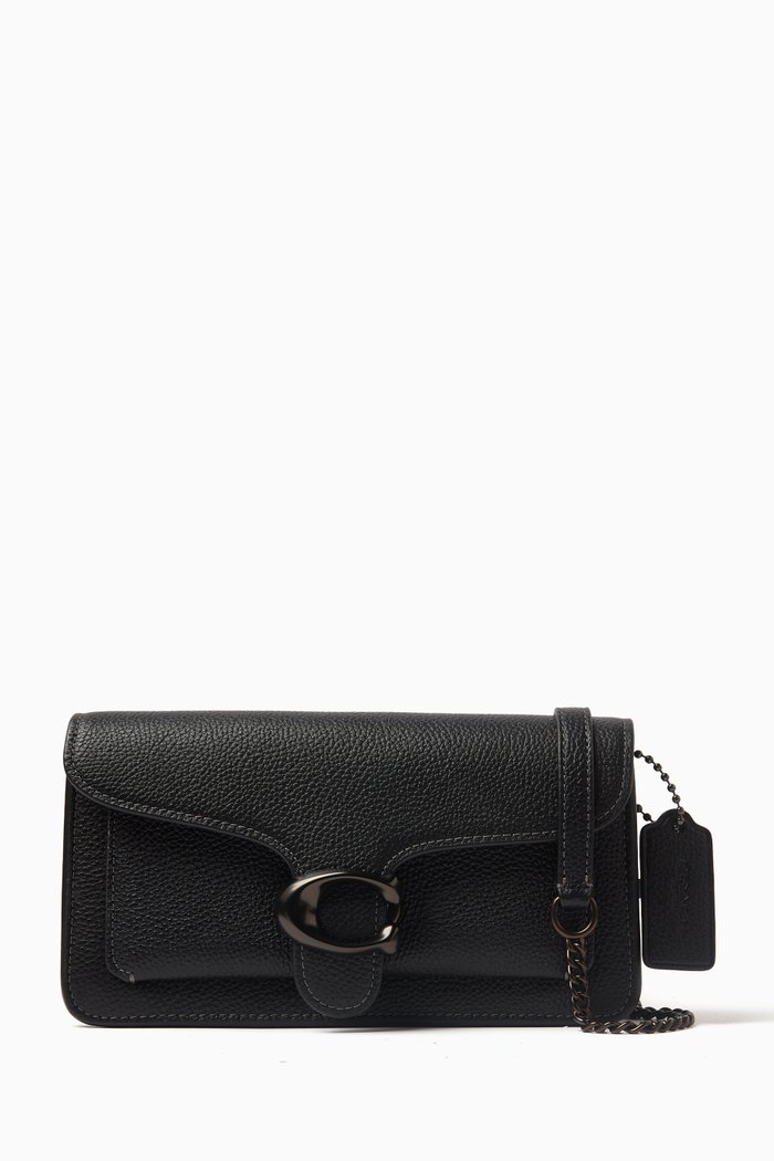 

Tabby Chain Clutch in Leather, Black
