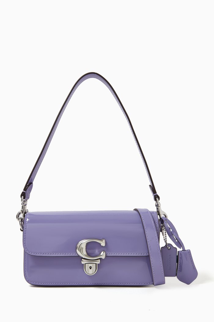 

Mini Studio Baguette in Patent Leather, Purple