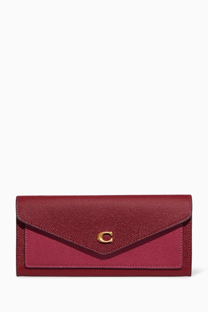 

Wyn Soft Wallet in Crossgrain Leather, Multicolour