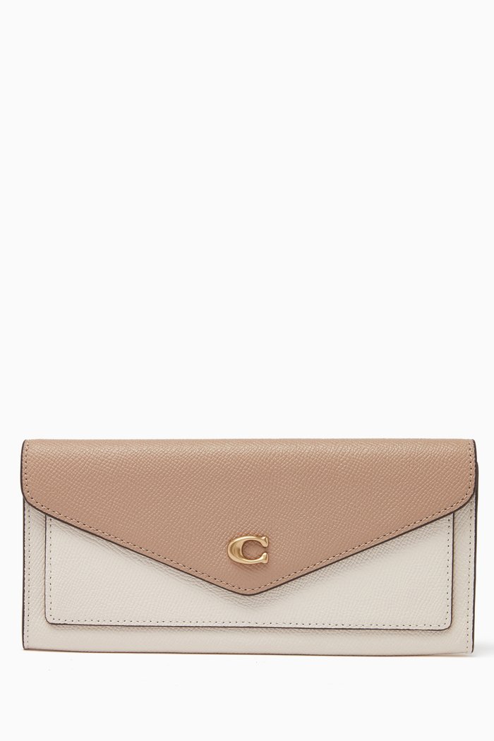 

Wyn Soft Wallet in Crossgrain Leather, White