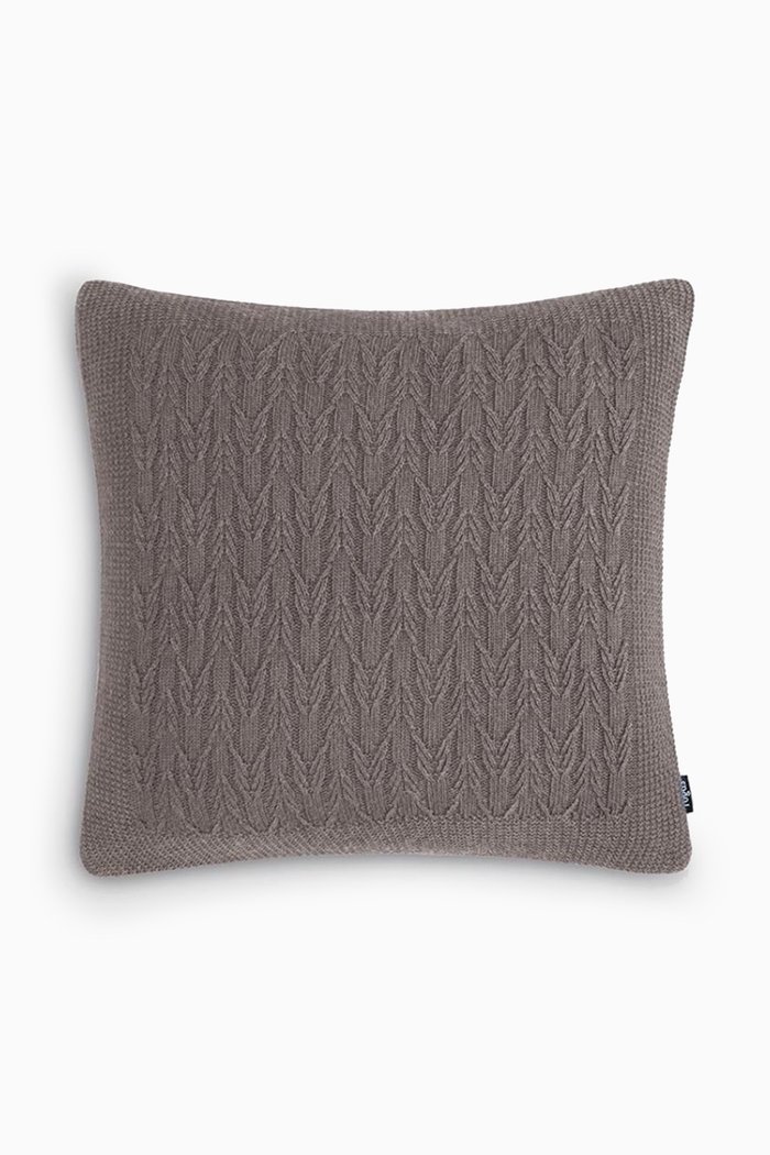 

Holty Decorative Pillow in Wool Knit, 45 x 45cm, Metallic