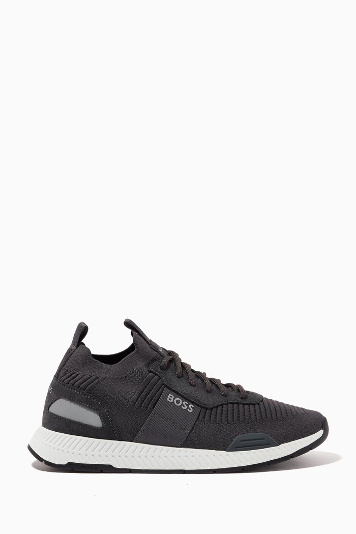 

Titanium Runn Sneakers in Knit Textile, Grey