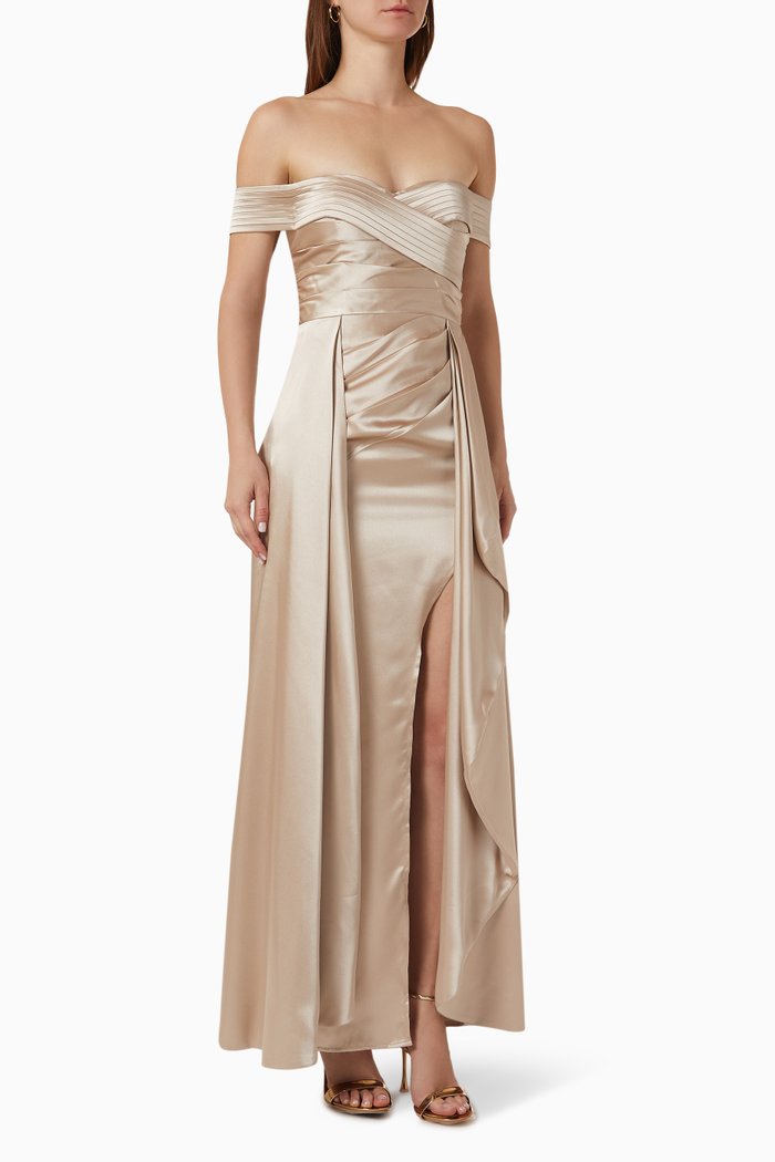 

Violet Off-shoulder Gown, Neutral