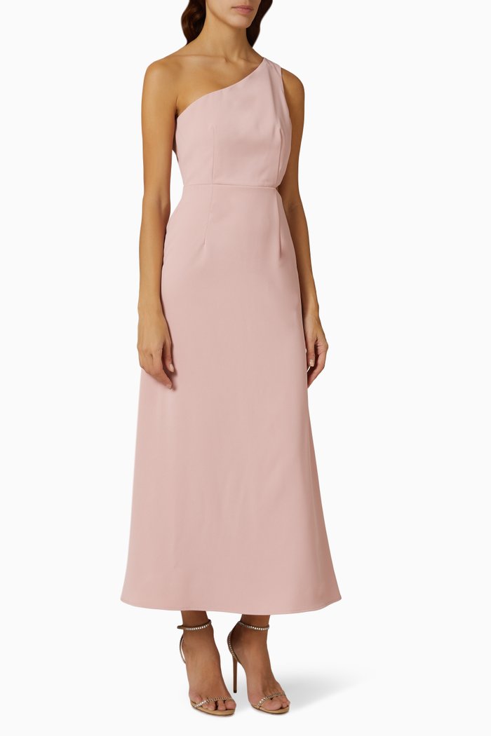 

Marissa One-shoulder Gown, Pink