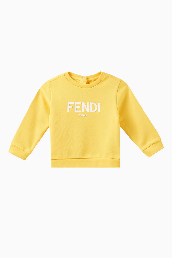 

Logo Sweatshirt in Cotton, Yellow