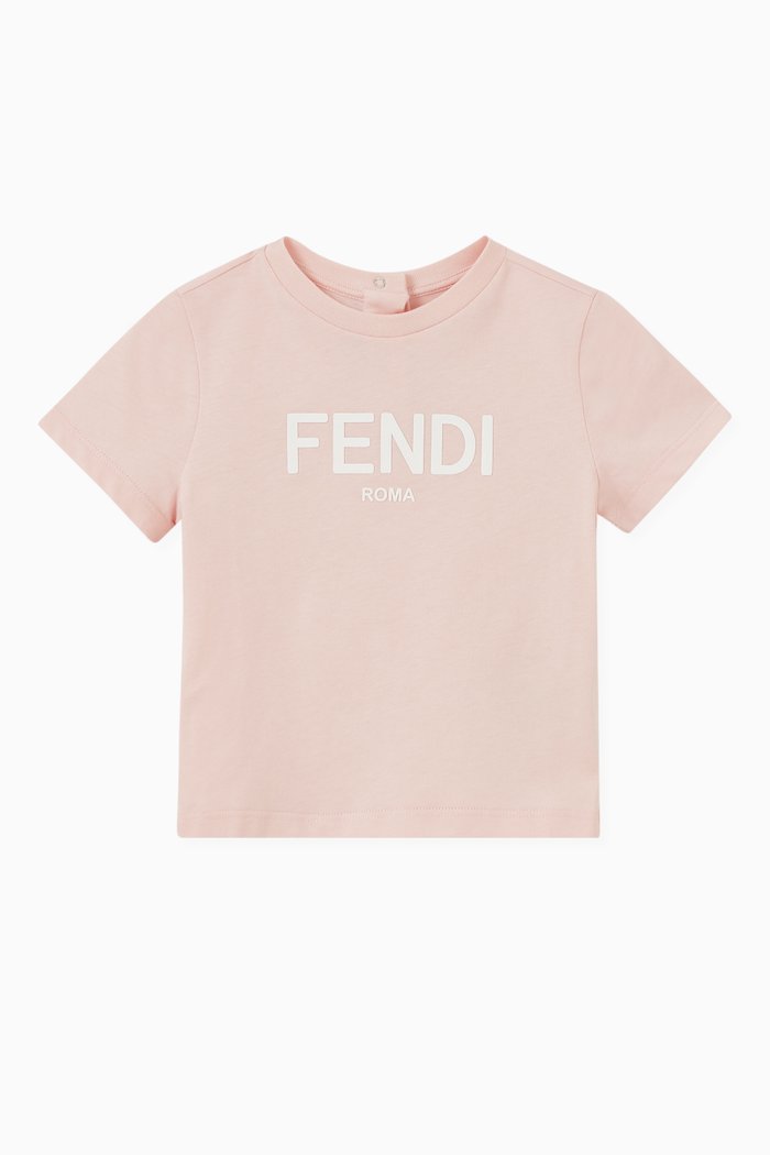 Logo T-shirt in Cotton, Pink