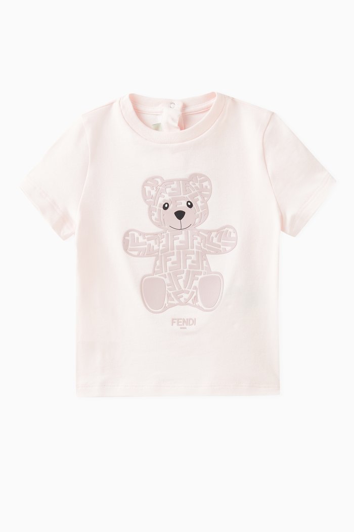 

Logo Teddy Bear T-shirt in Cotton, Pink