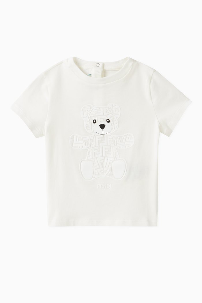 

Logo Teddy Bear T-shirt in Cotton, White