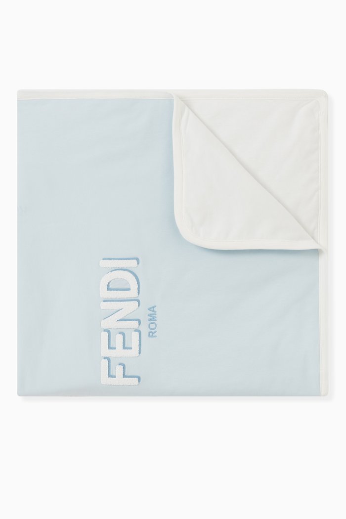 

Logo Blanket in Cotton-blend, Blue