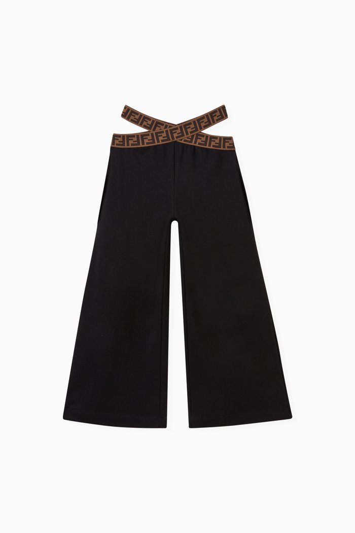 

Logo Waistband Trousers in Cotton, Black