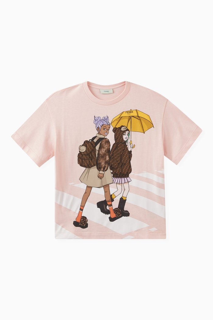 

Graphic T-shirt in Cotton, Pink