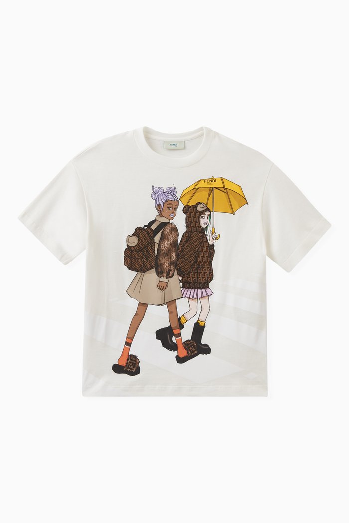 

Graphic T-shirt in Cotton, White