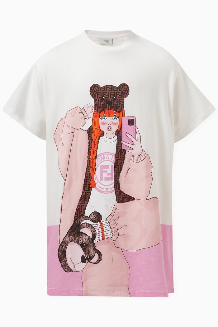 

Graphic Logo T-shirt in Cotton, White