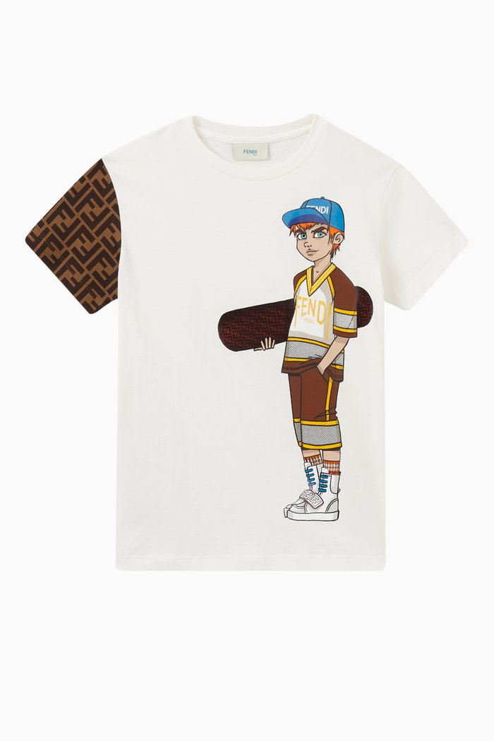 

Logo Print T-shirt in Cotton Jersey, White