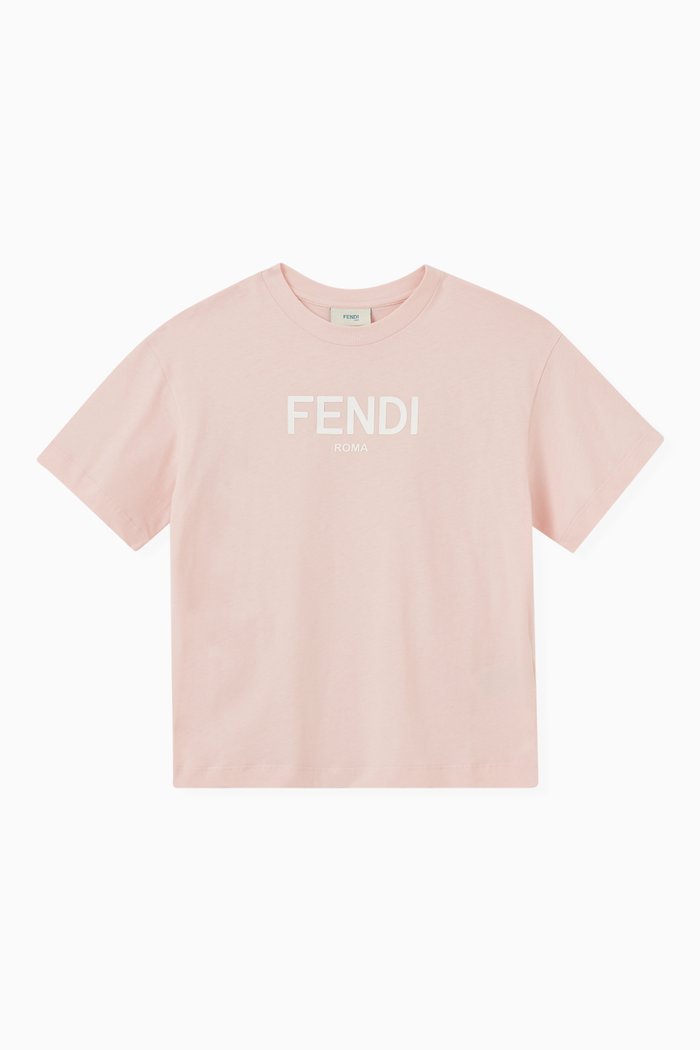 Logo T-shirt in Cotton, Pink