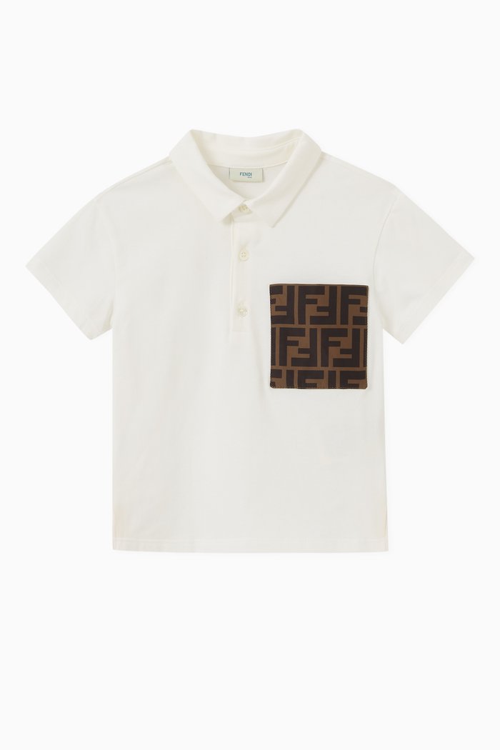 

Logo Polo Shirt in Cotton, White
