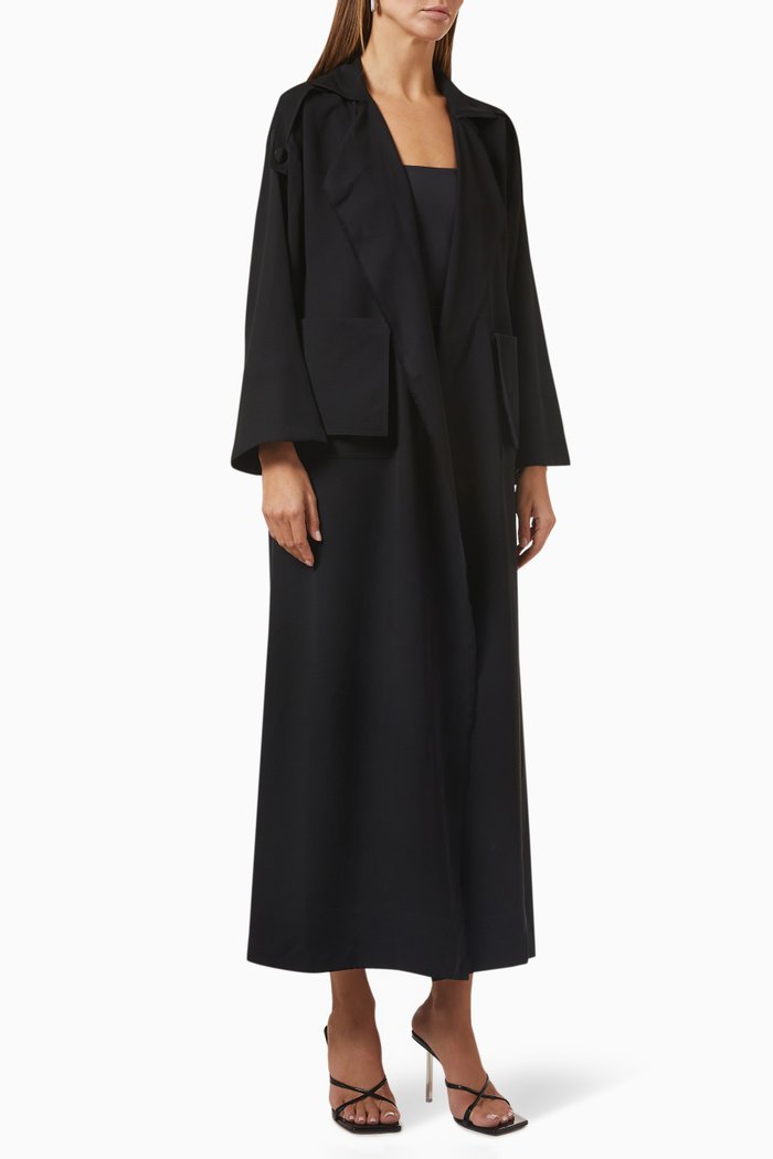 

Summer Trench-style Abaya, Black