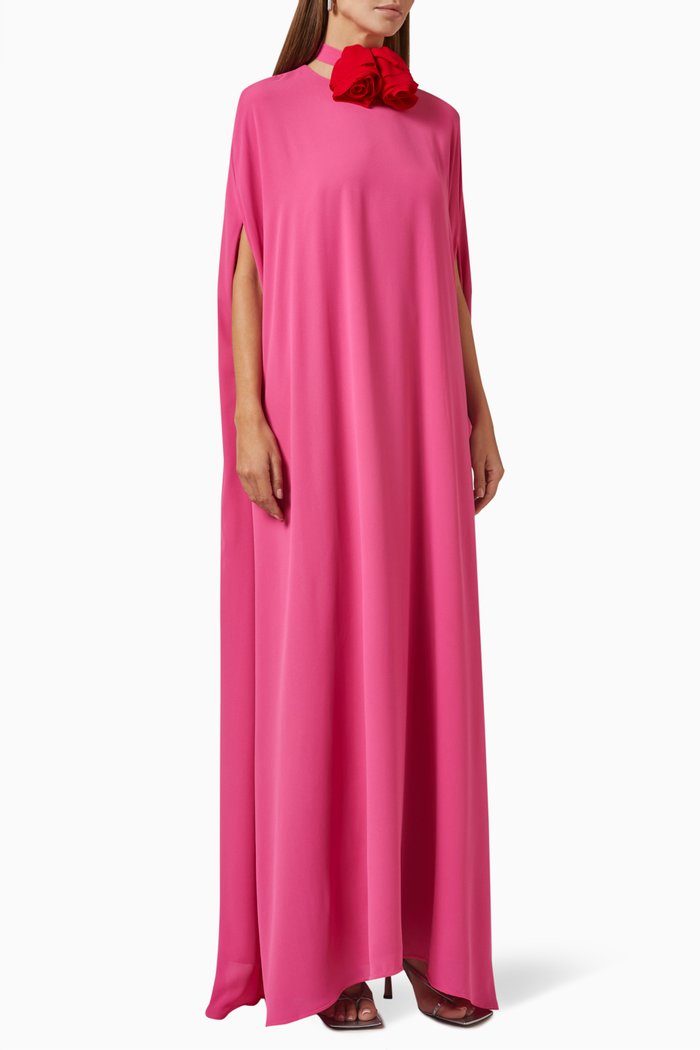 

Eleonore Maxi Dress in Crepe, Pink