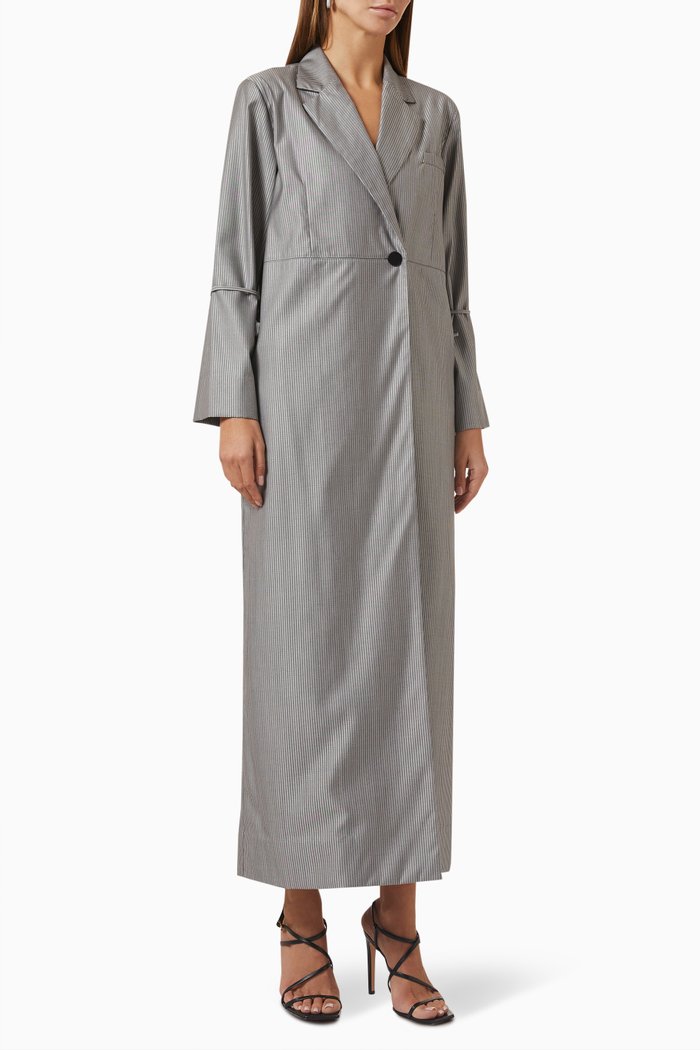 

Jacket-style Abaya, Grey