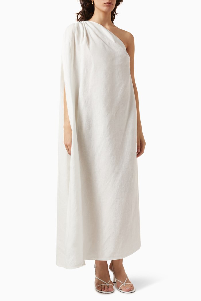 

Aesop Maxi Dress in Linen, White