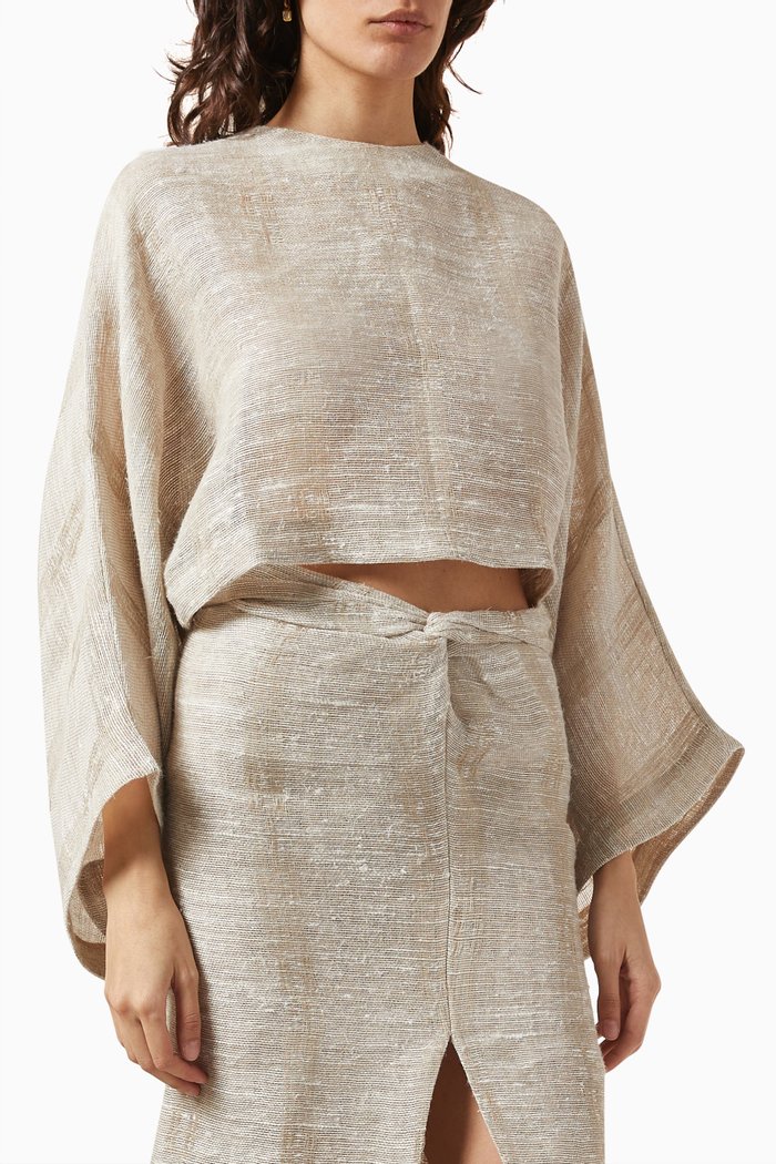 

Maya Top in Linen, Neutral