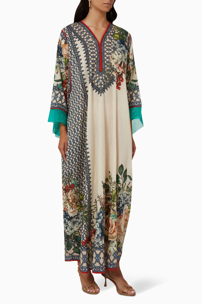 

Printed Jalabiya in Voile, Neutral