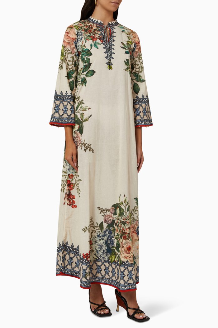 

Printed Jalabiya in Voile, Neutral