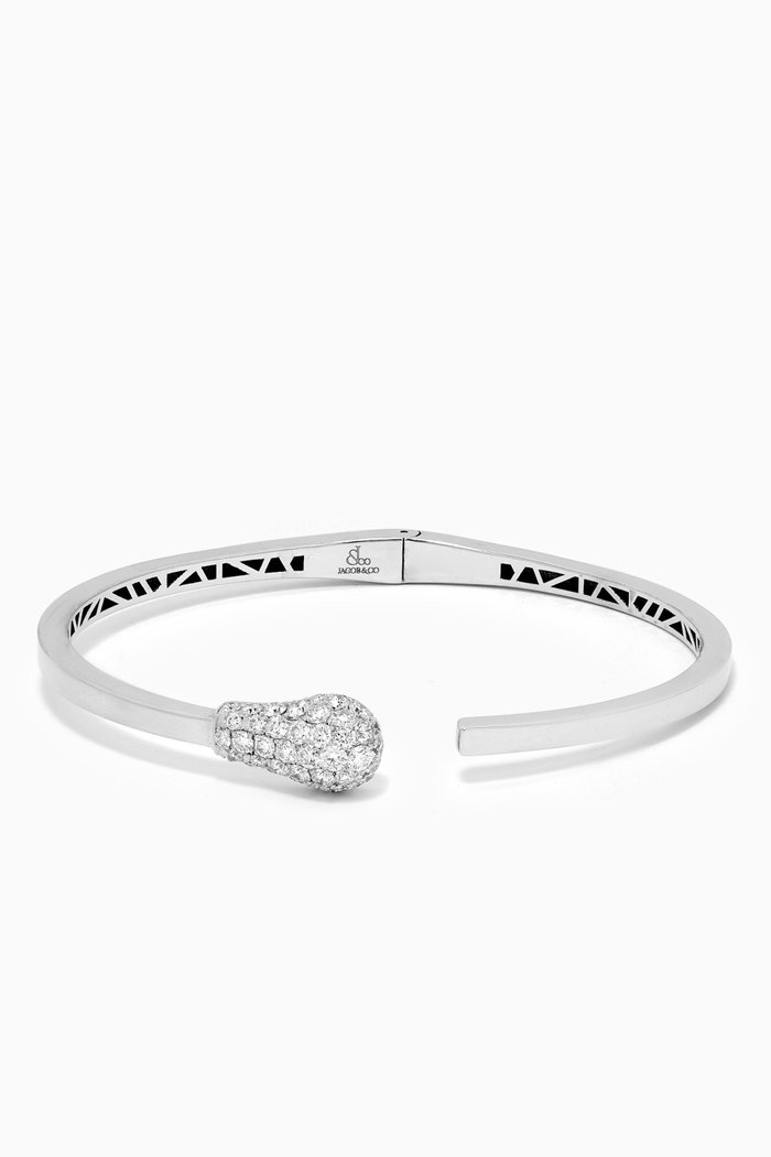 

Match Cuff Bangle in 18kt White Gold