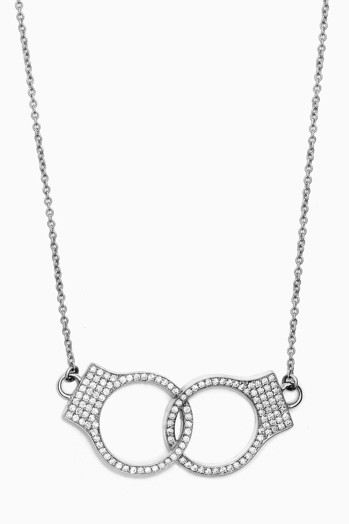 

Key Cuff Necklace in 18kt White Gold