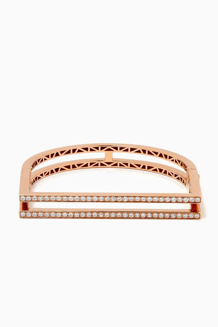 Nima's Classic Full Pavé Bracelet in 18kt Rose Gold