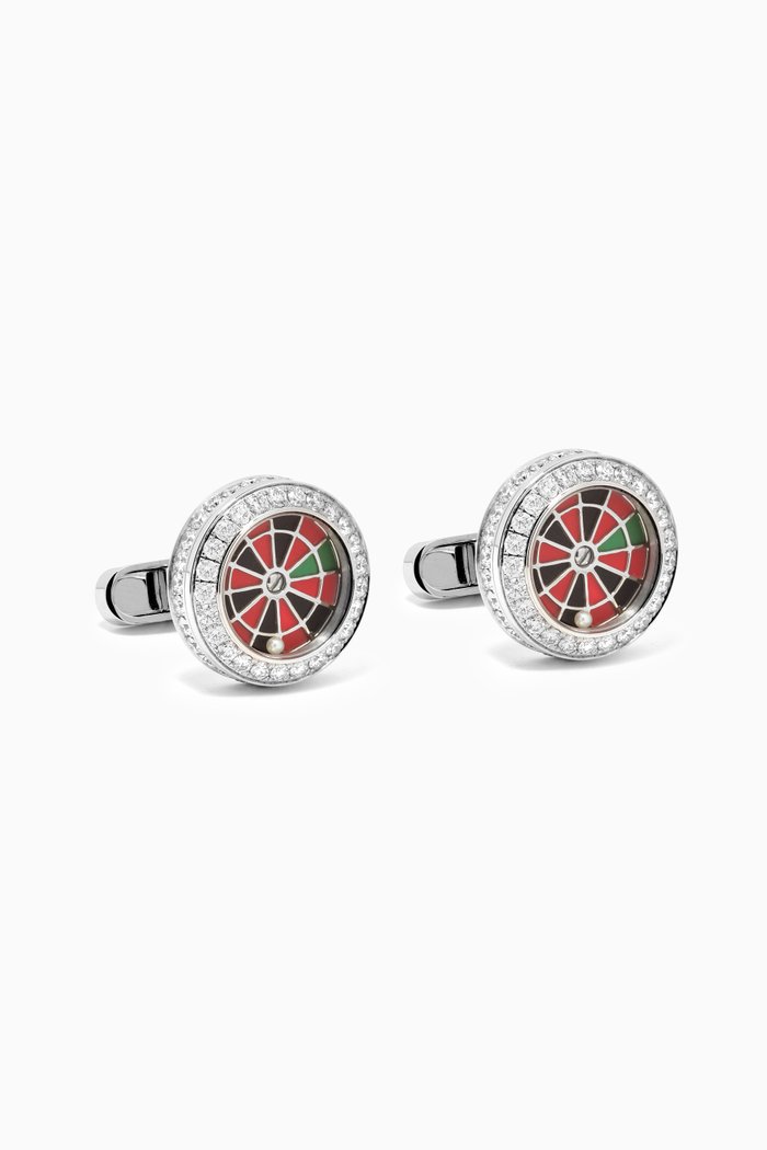 

Roulette Wheel Cufflinks in 18kt White Gold