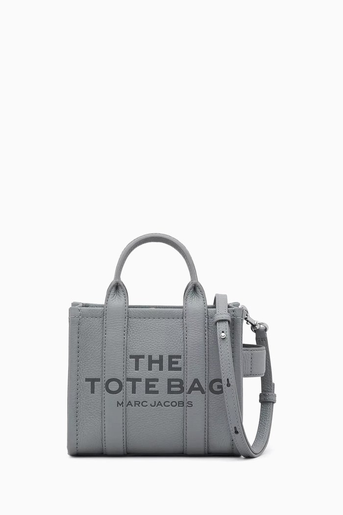 The Mini Tote Bag in Cow leather, Grey