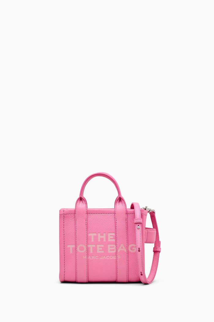 

Micro Top Handle Tote Bag in Cow leather, Pink