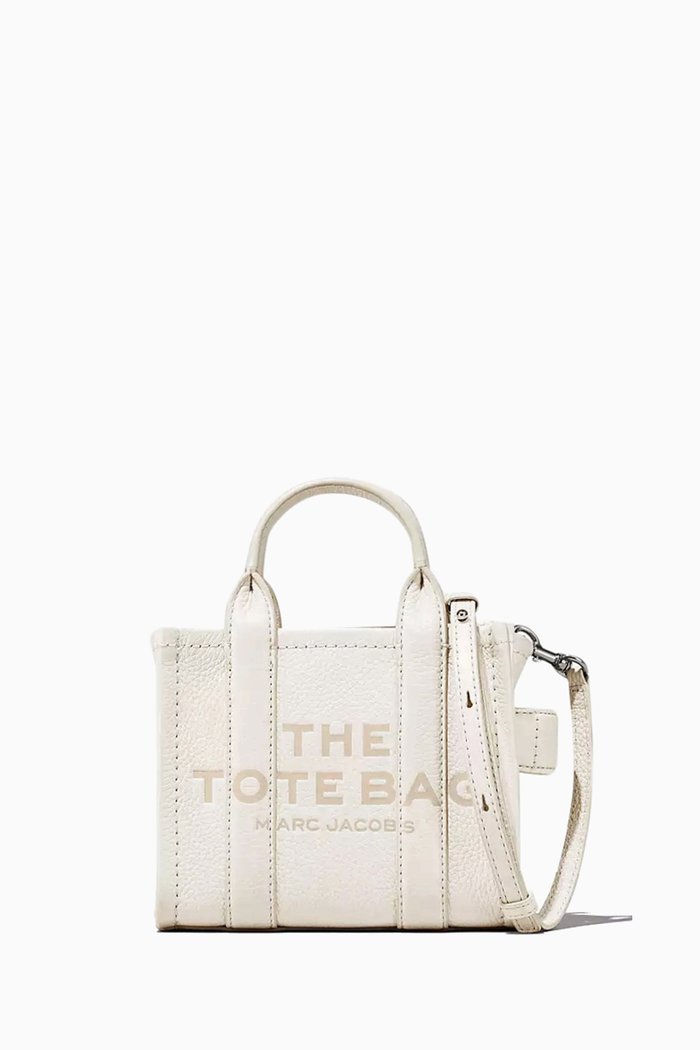 

The Mini Tote Bag in Cow leather, White