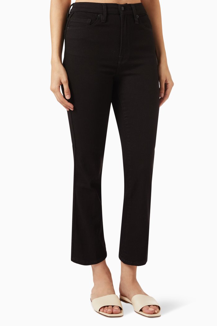 

Good Curve Straight Jeans in Denim, Black