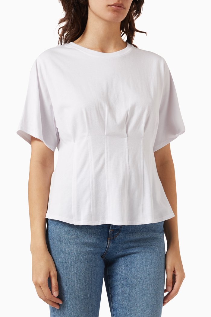 

Corset T-shirt in Jersey, White