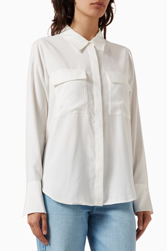 

Flap Pocket Shirt, White