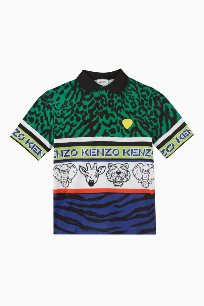 

Animal Logo Polo Shirt in Cotton, Black