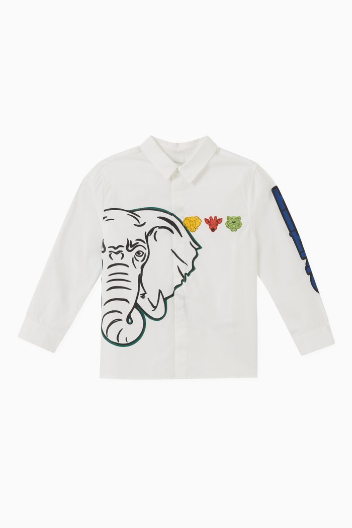 

Party Capsule Elephant Logo Polo Shirt in Cotton, White