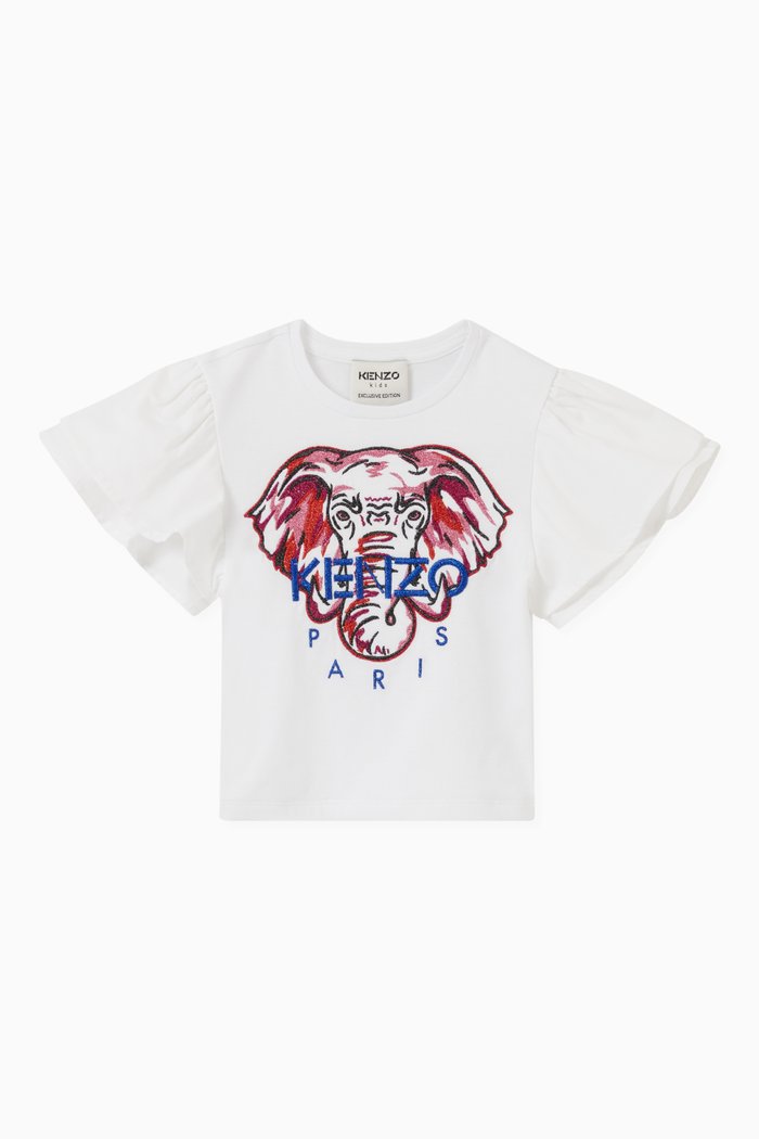 

Elephant Logo T-shirt in Cotton, White