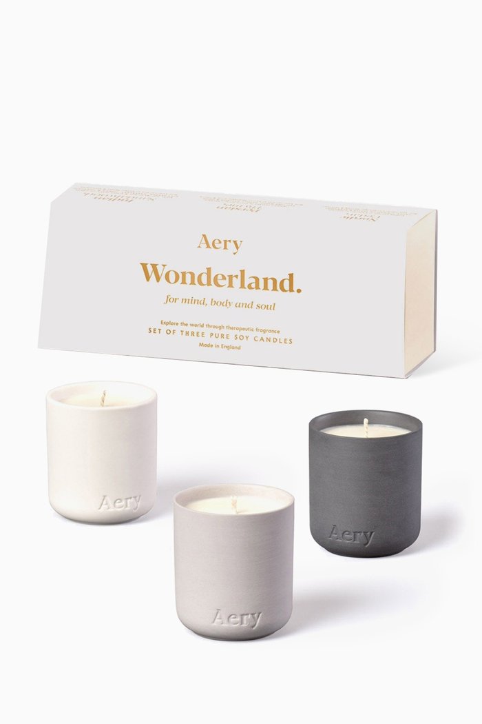 

Wonderland Gift Set of 3 Candles, 105g, Multicolour