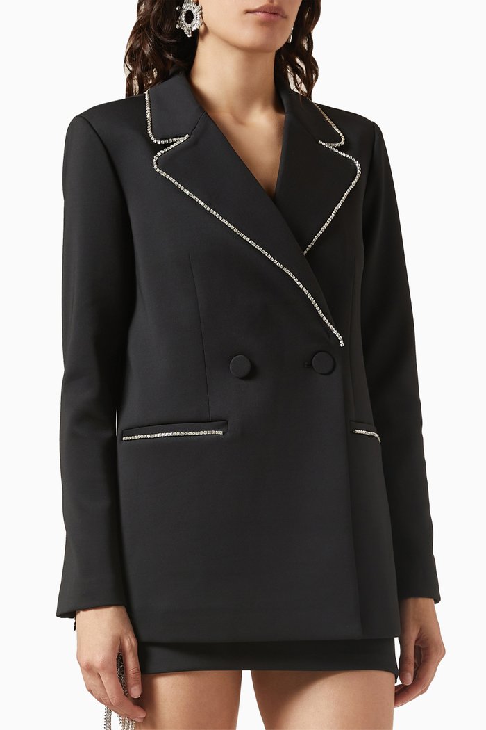 

Crystal Blazer in Neoprene, Black