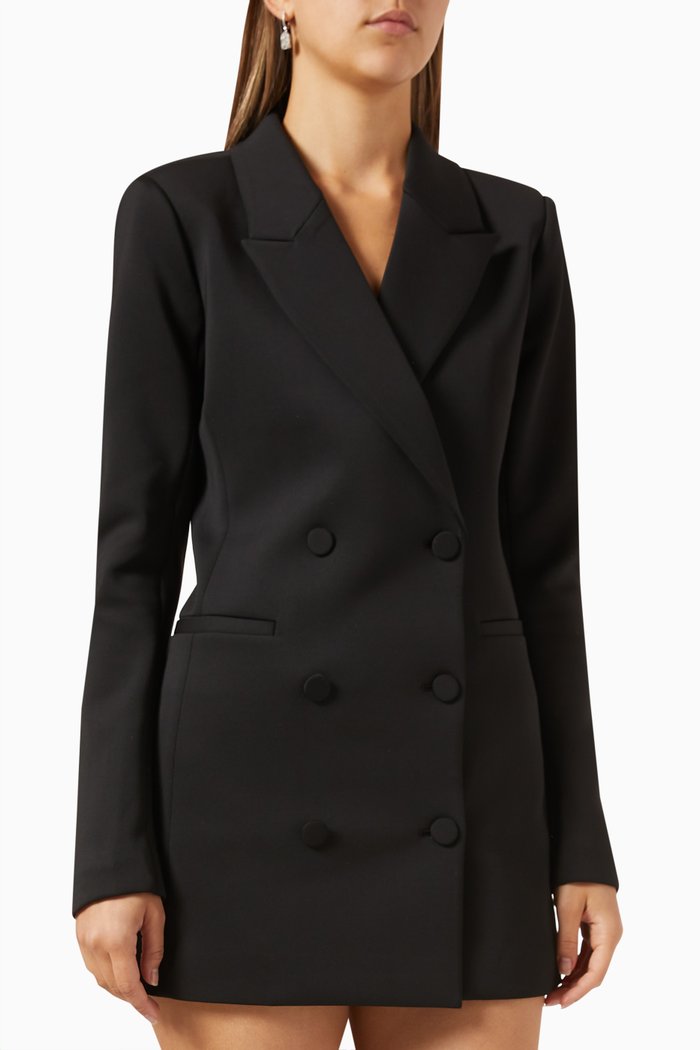 

Exec Blazer Dress in Neoprene, Black