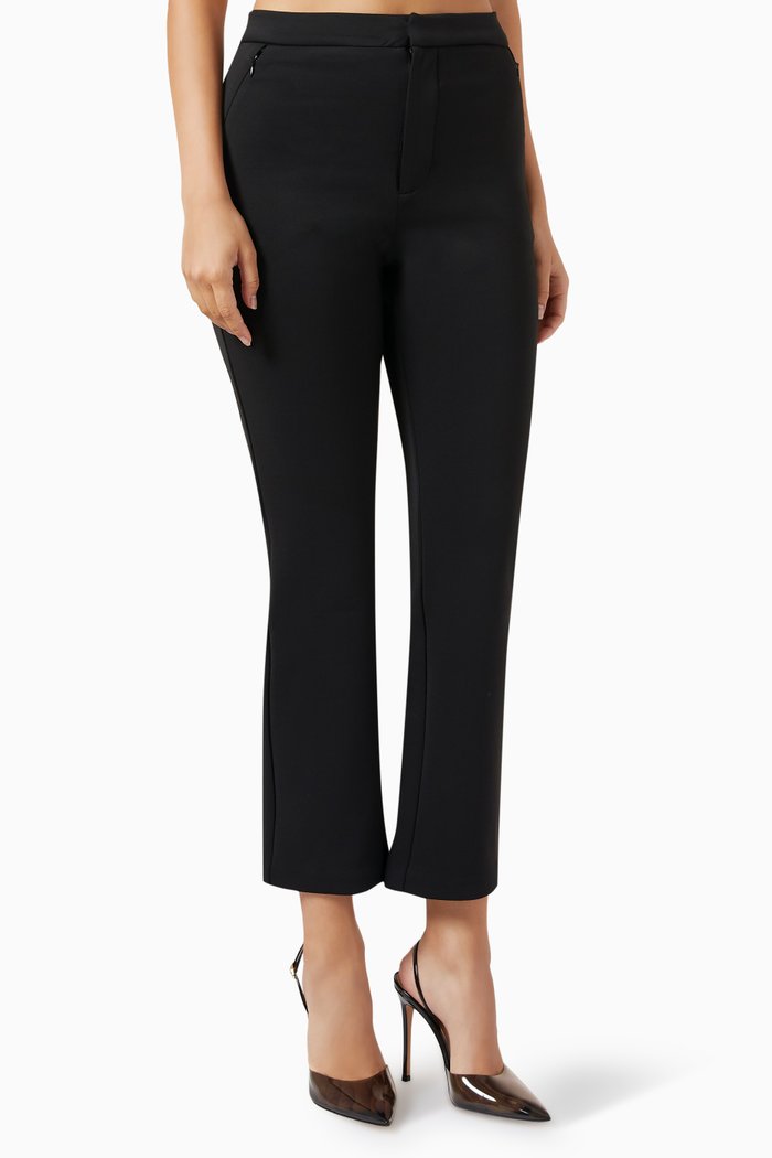 

Cropped Pants in Neoprene, Black