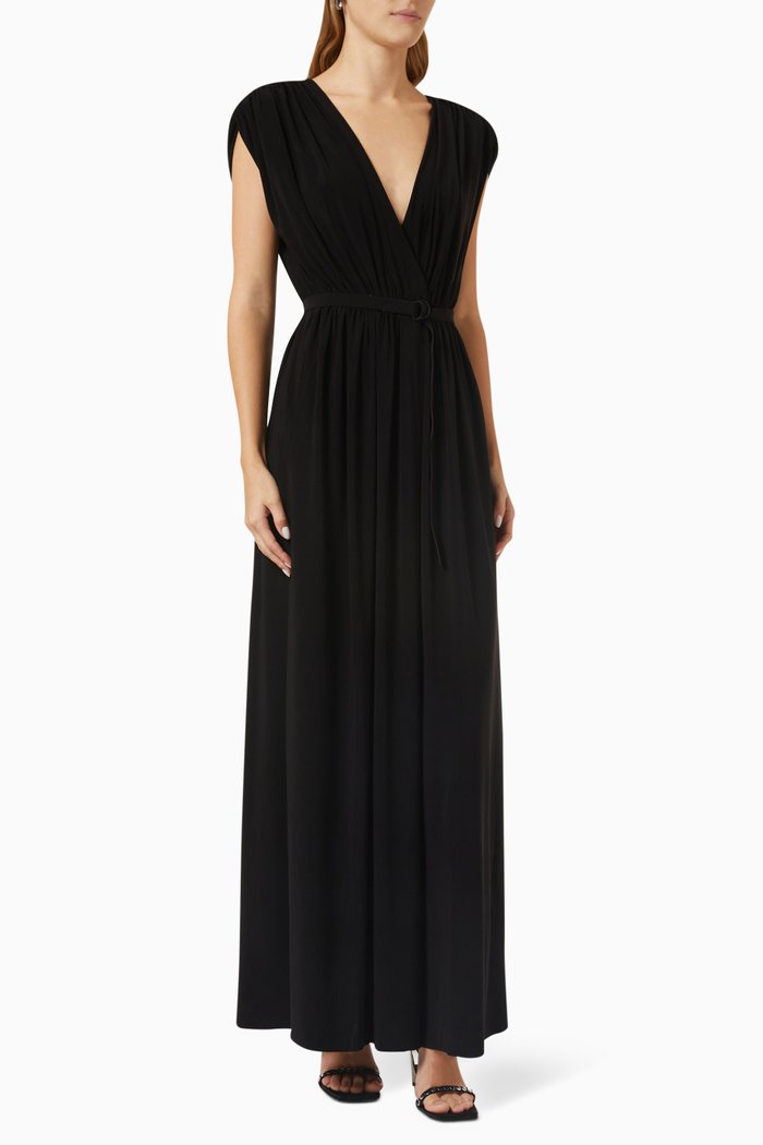 

Athena Maxi Dress in Poly-lycra, Black