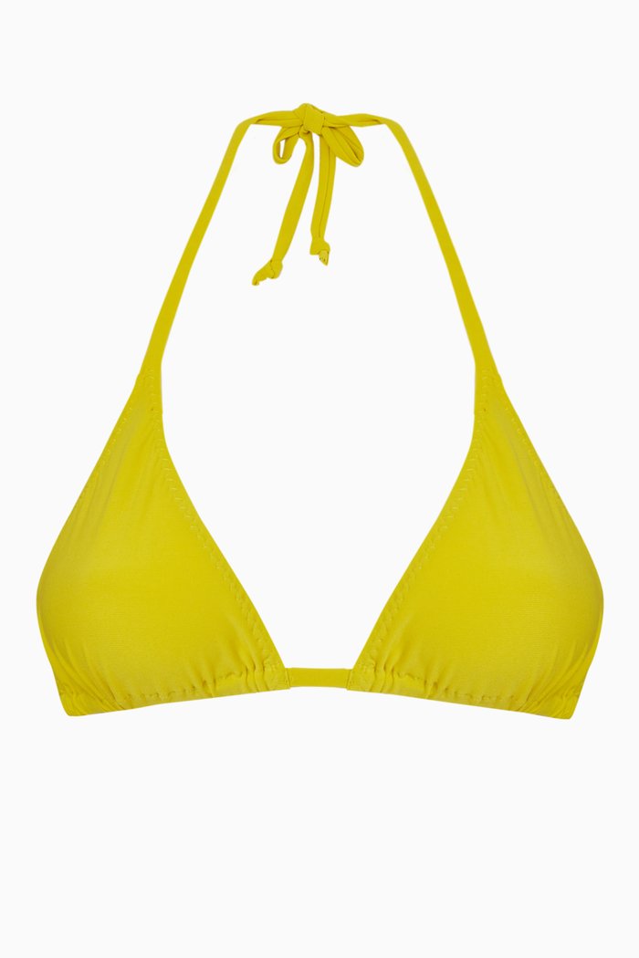 

String Bikini Bra in Four-way Stretch Poly Lycra, Yellow