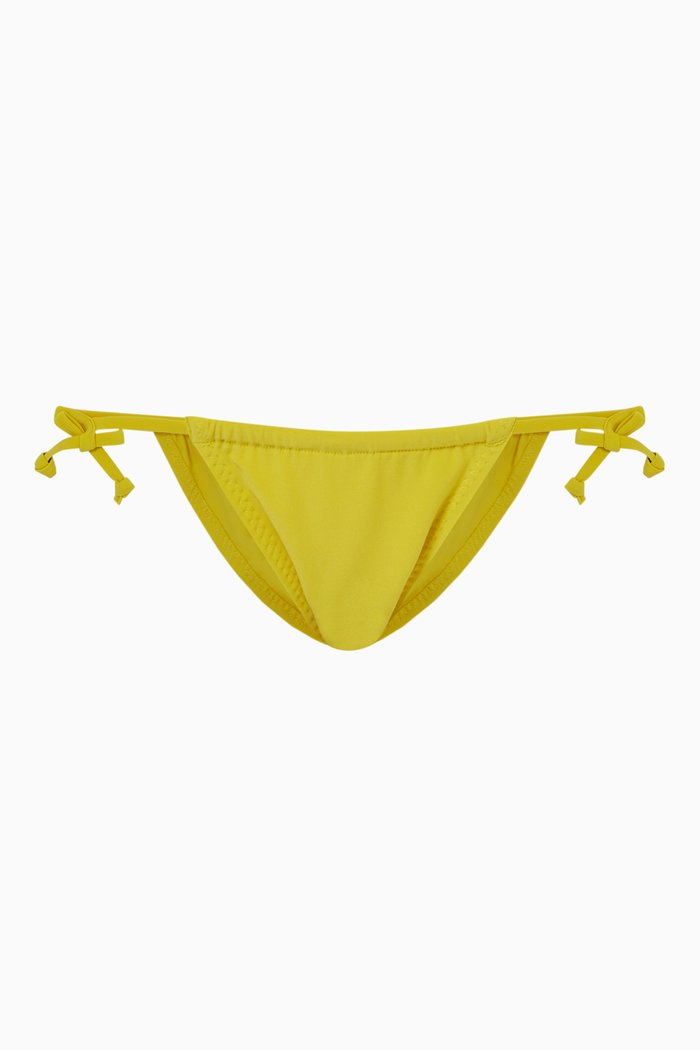 

String Bikini Briefs in Four-way Stretch Poly Lycra, Yellow